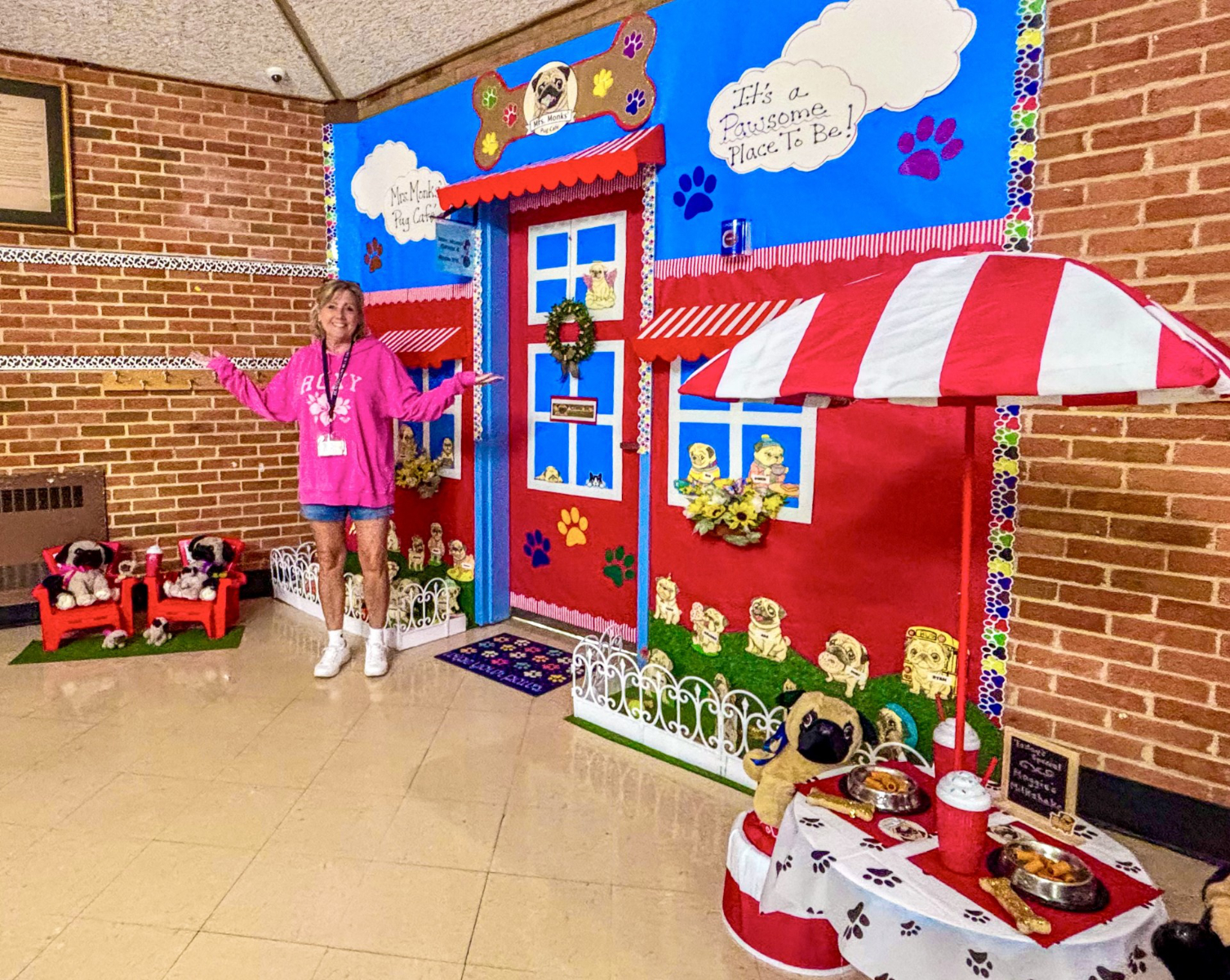  Patrice Monks' classroom door at Jack Abrams School. 