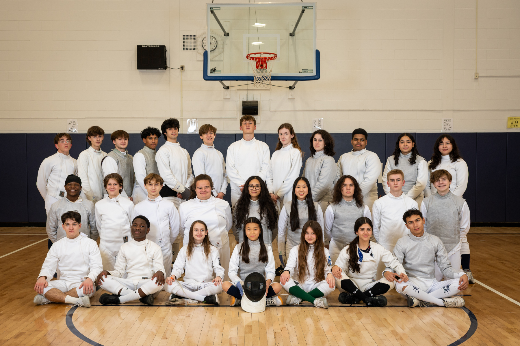  The combined Huntington-Harborfields varsity fencing team. (Darin Reed photo)  