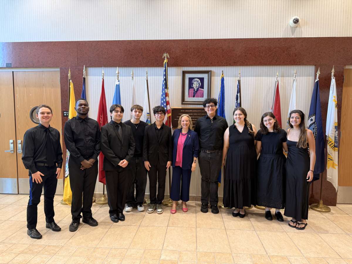  The Huntington chamber choir at the Suffolk Legislature.    