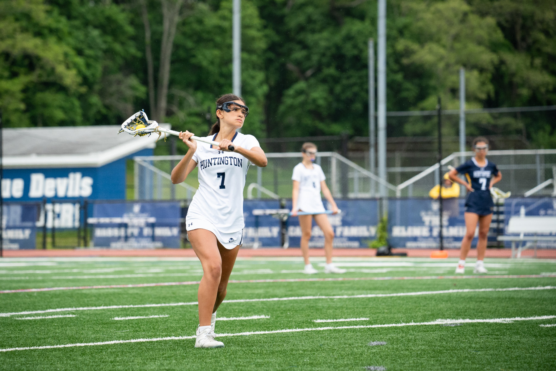  Senior Valentina Puccio is off to an incredible start for the Huntington girls' lacrosse team. (Darin Reed photo.)  