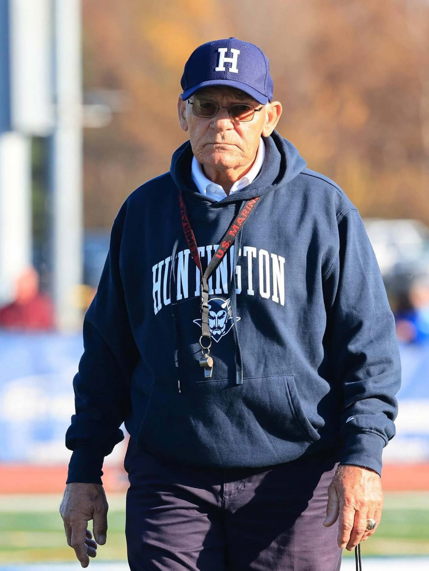  Fred Fusaro back at his alma mater coaching football. (Ray Nelson photo.)  