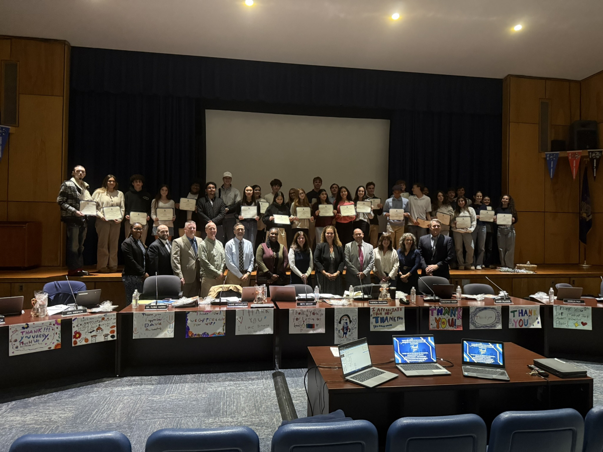  AP Scholars were recognized at last Monday's HUFSD Board of Education meeting.  
