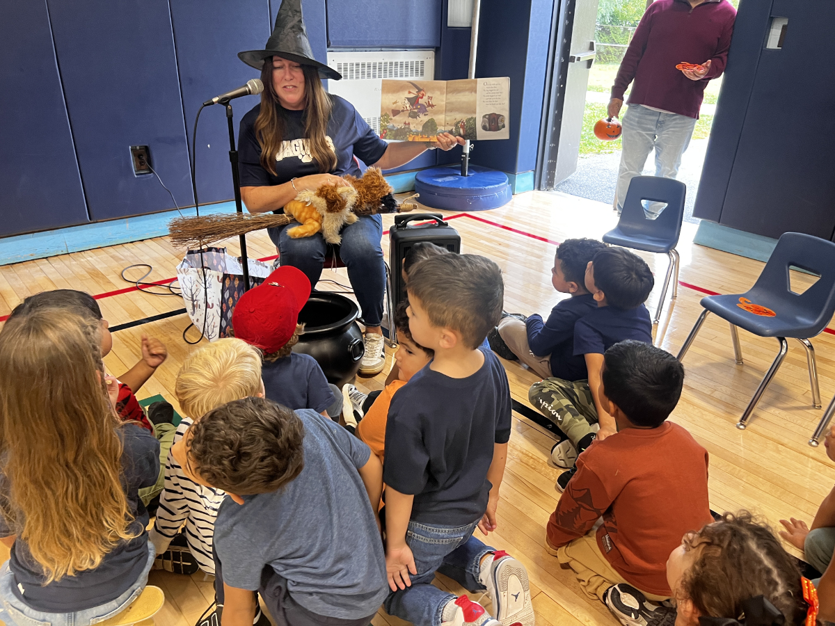 Jefferson kindergartners celebrate at the annual harvest festival.