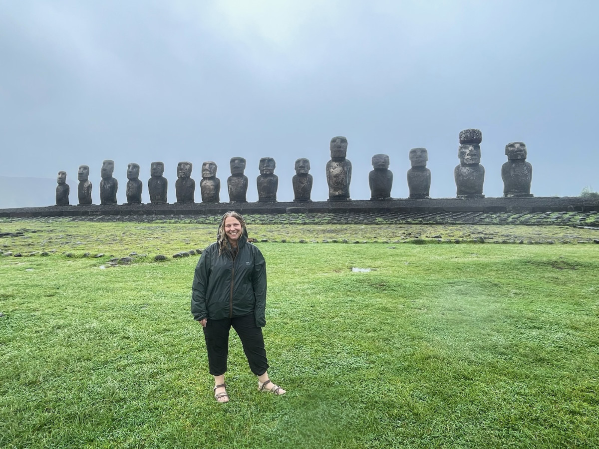  Camille Tedeschi at Easter Island this past summer.   