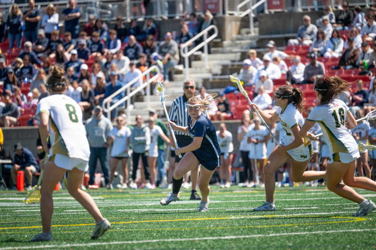  All-State Jolie Weinschreider makes her move in the county championship game. (Darin Reed photo.)  